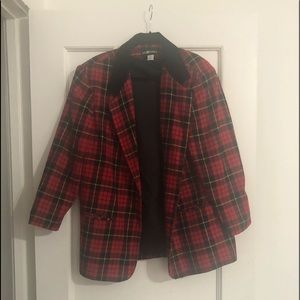 Vintage plaid blazer!